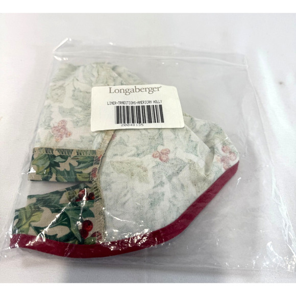 Longaberger Traditions American Holly Fabric Liner 20048135 - Picture 1 of 3